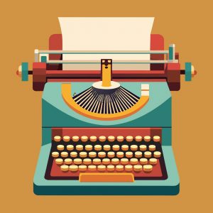 typewriter illustration