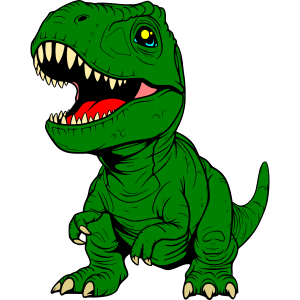 cartoon trex dinosaur