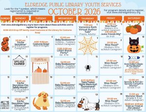 Calendar of youth services events Oct 2026